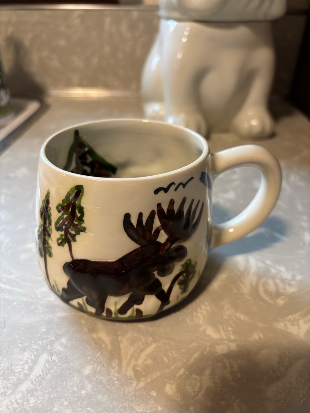 Vintage Moose Ceramic Mug "May Your Cup Always Be Two Turds Full"